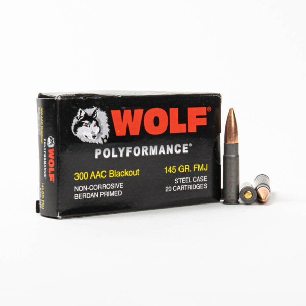 300 Blackout – 145 gr FMJ Steel Case – Wolf Polyformance – 500 Rounds